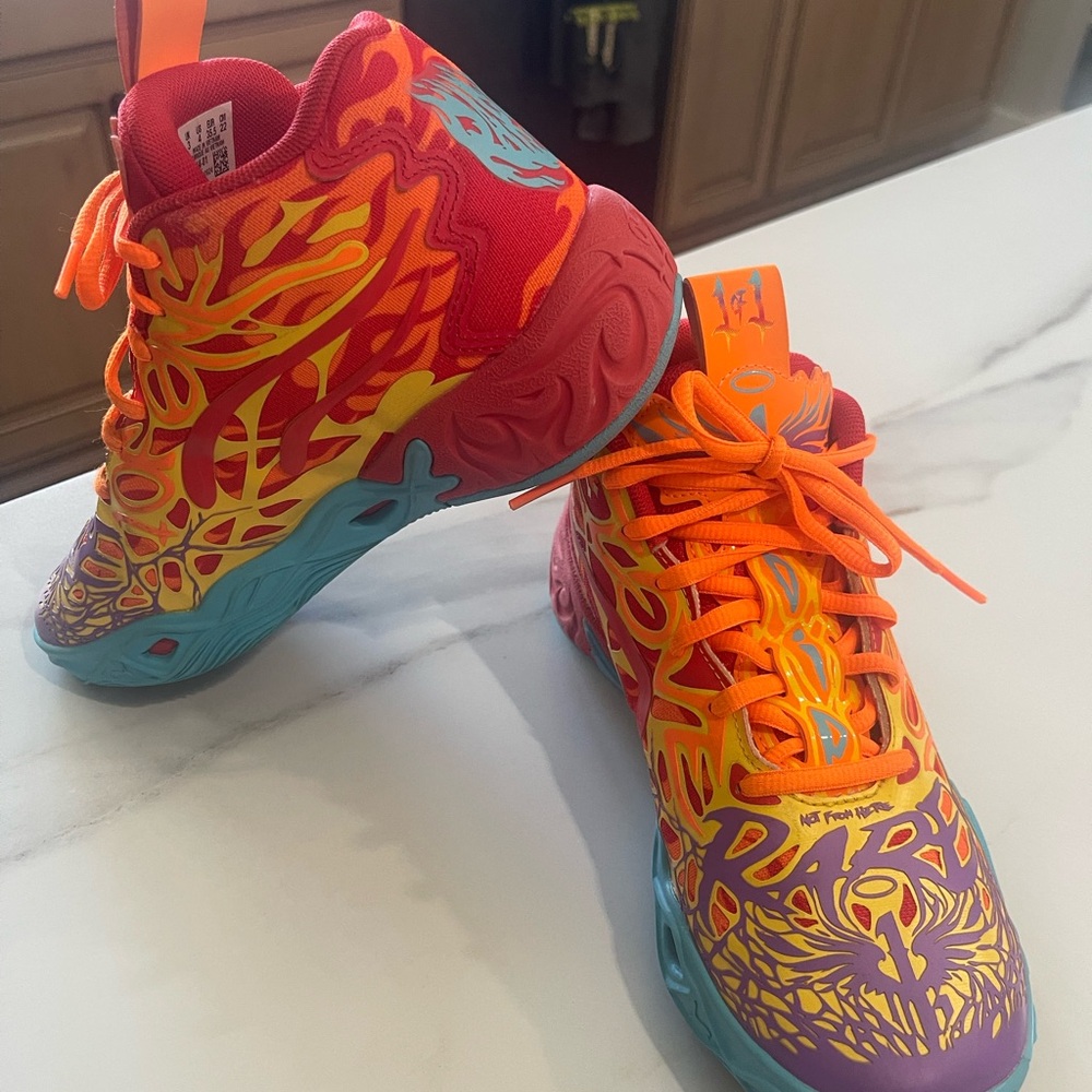 Puma Red and Orange Kids Sneakers